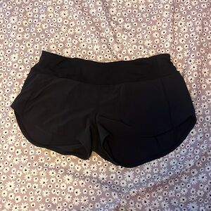 black lululemon speed up shorts
